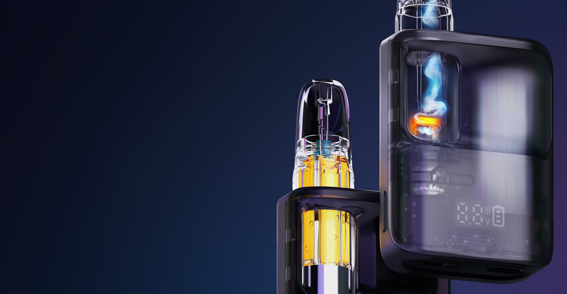 Cool Vapor  Free of Burnt Flavors.